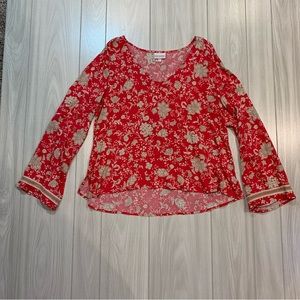 Shyanne Coral Pink Tank Floral Top